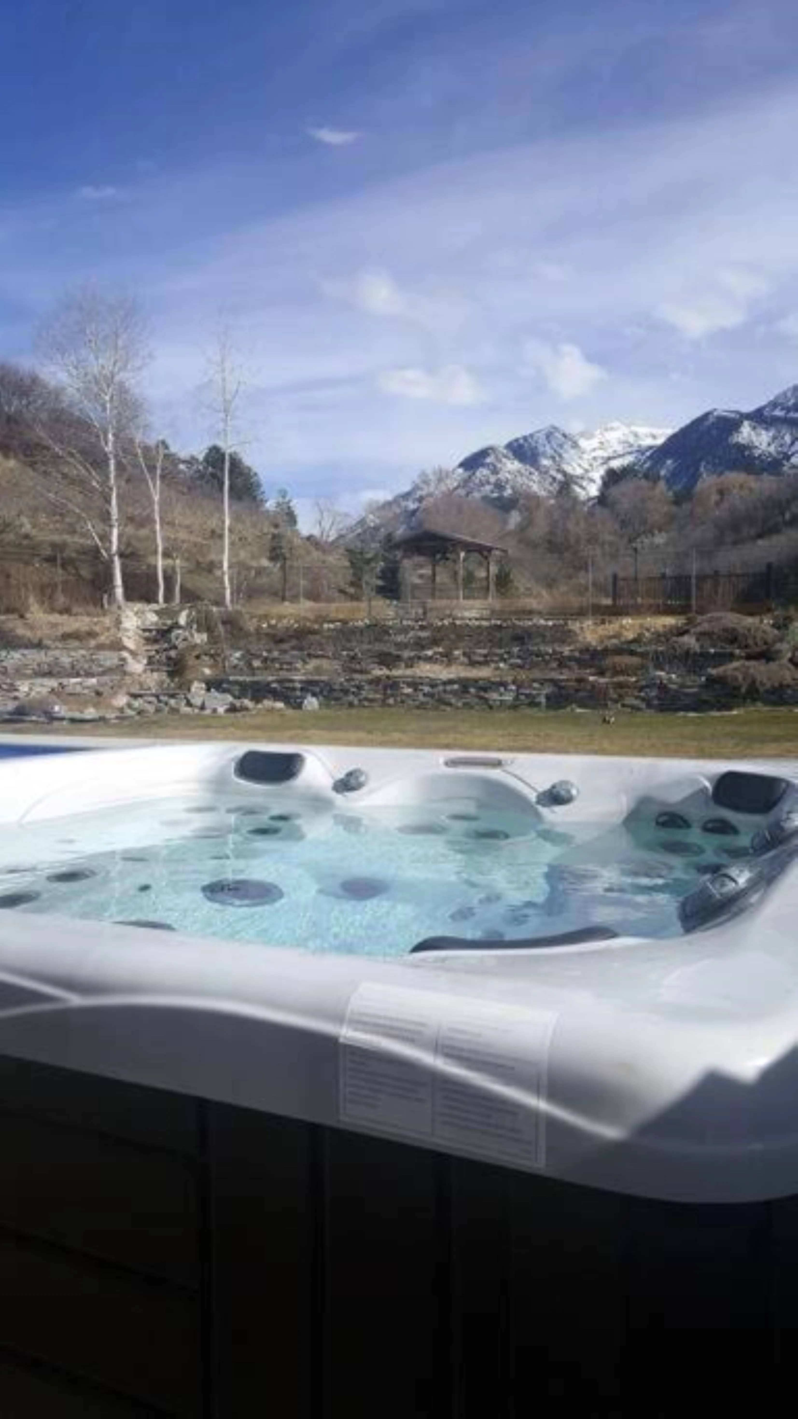 Hot Tub At Hidden Retreat looking at the mountain side